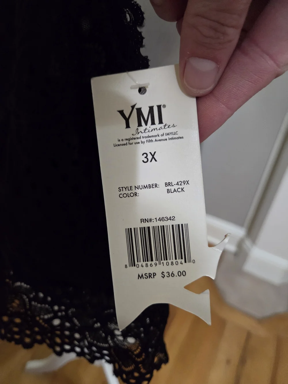 YMI Black Floral Lace Bralette Tank